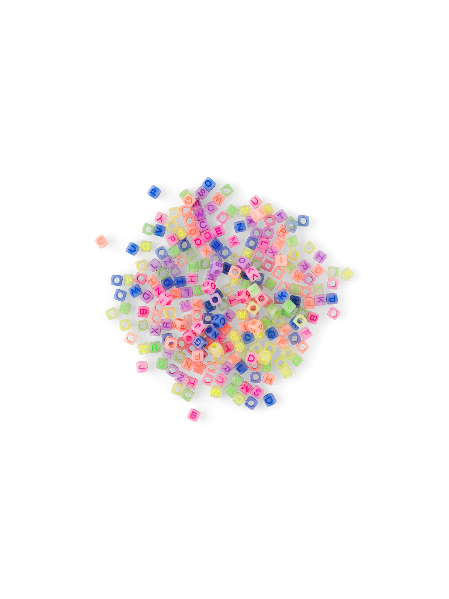 Letter beads 40 g.