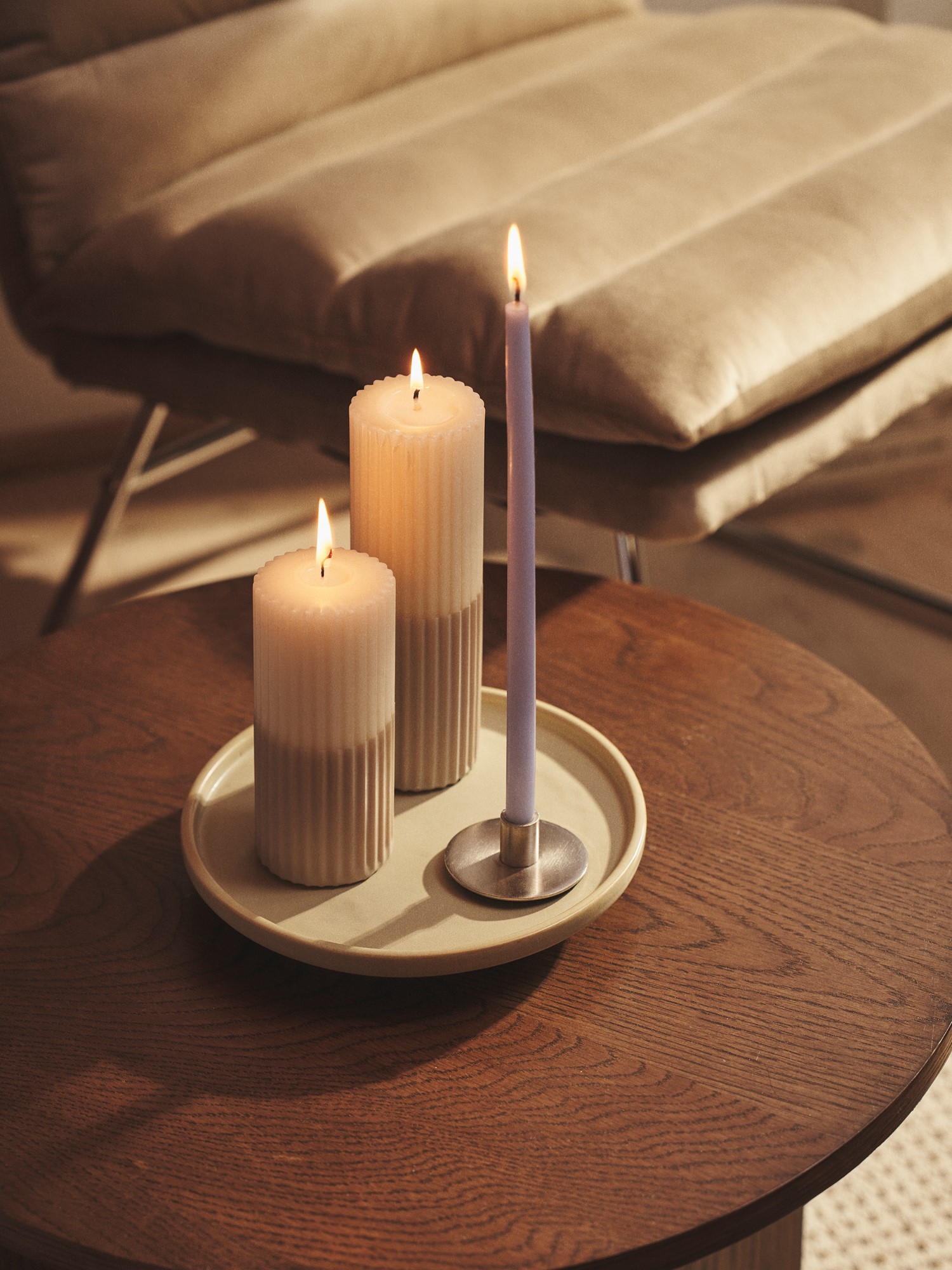 Decorative tray Stoneware. Ø19 x 3 cm.