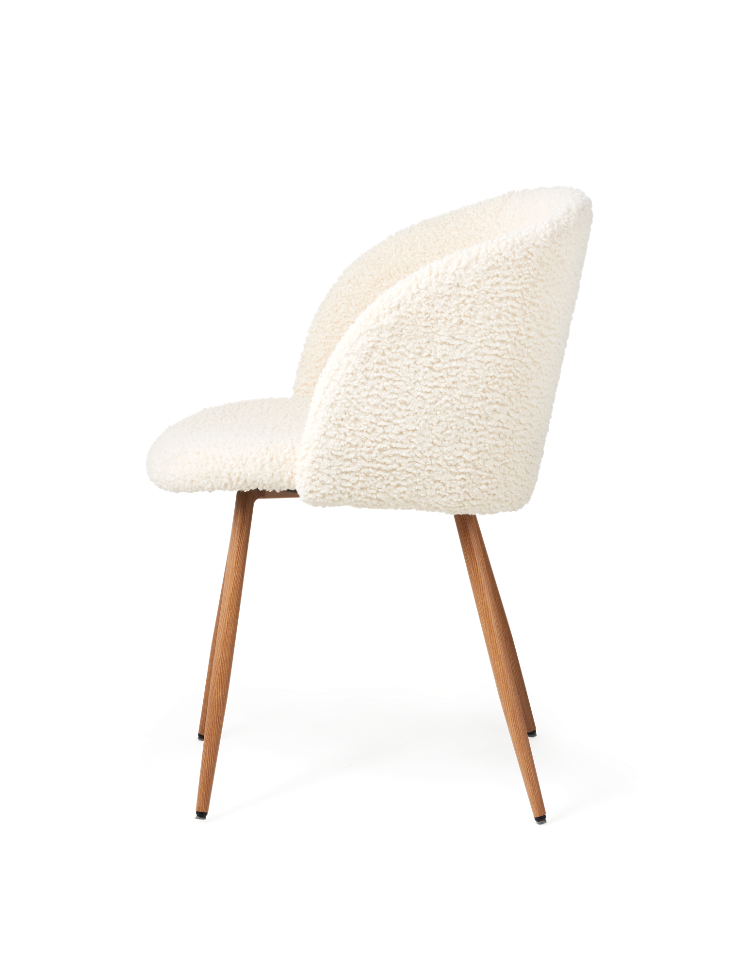 Chair with teddy fabric Polyester/polyurethane/steel. 54 x 47 x 81 cm.