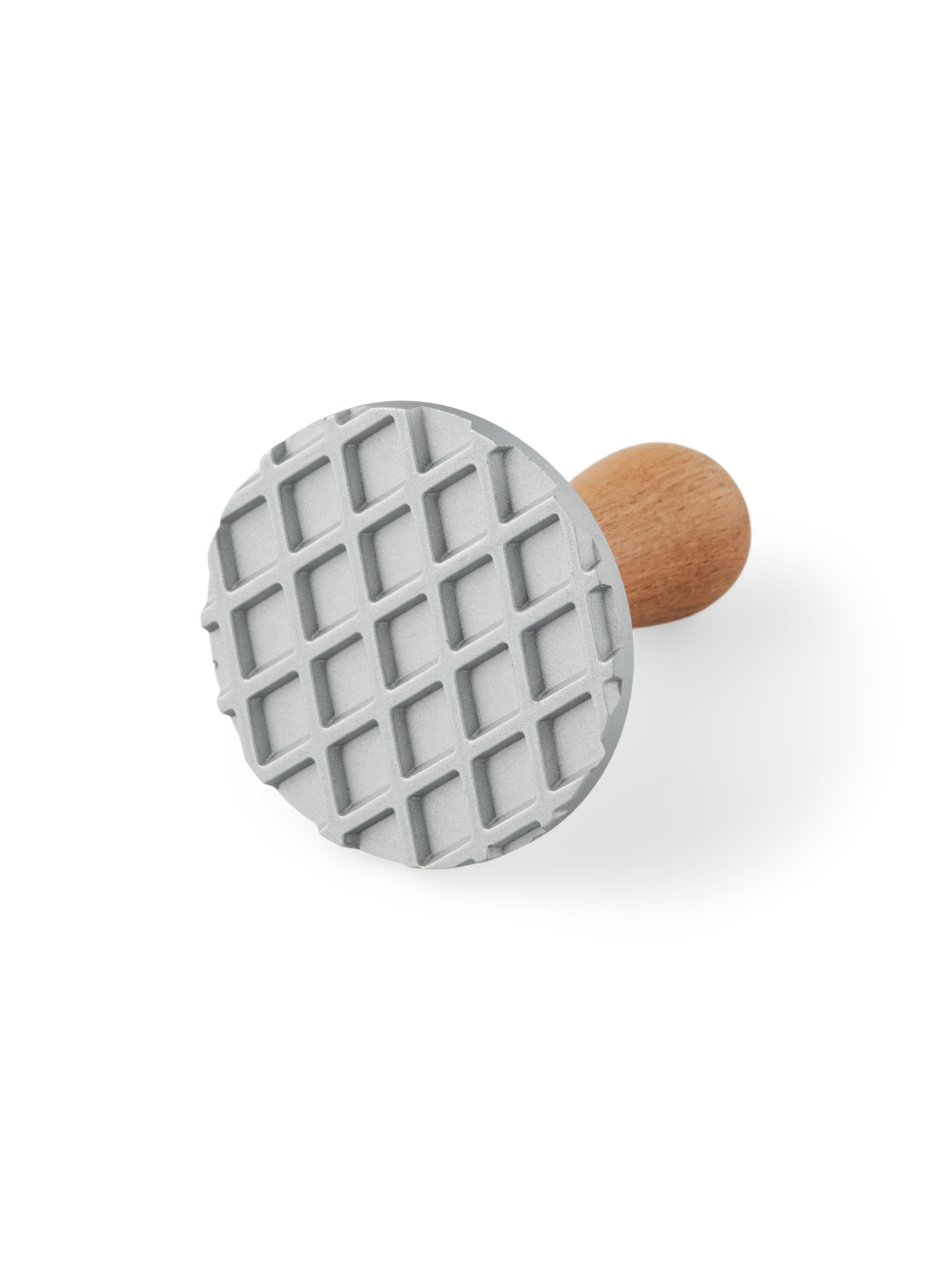 Cookie stamp Beech wood/aluminium alloy. Ø5 cm.