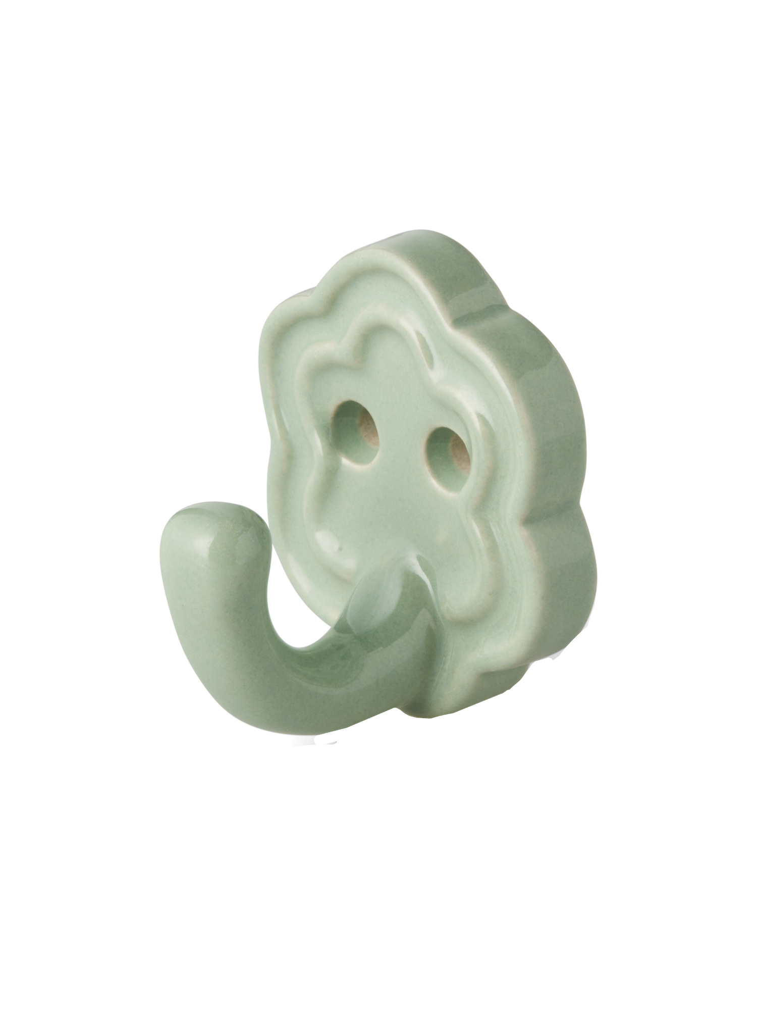 Hook Porcelain. 2.7 x 5.7 cm.