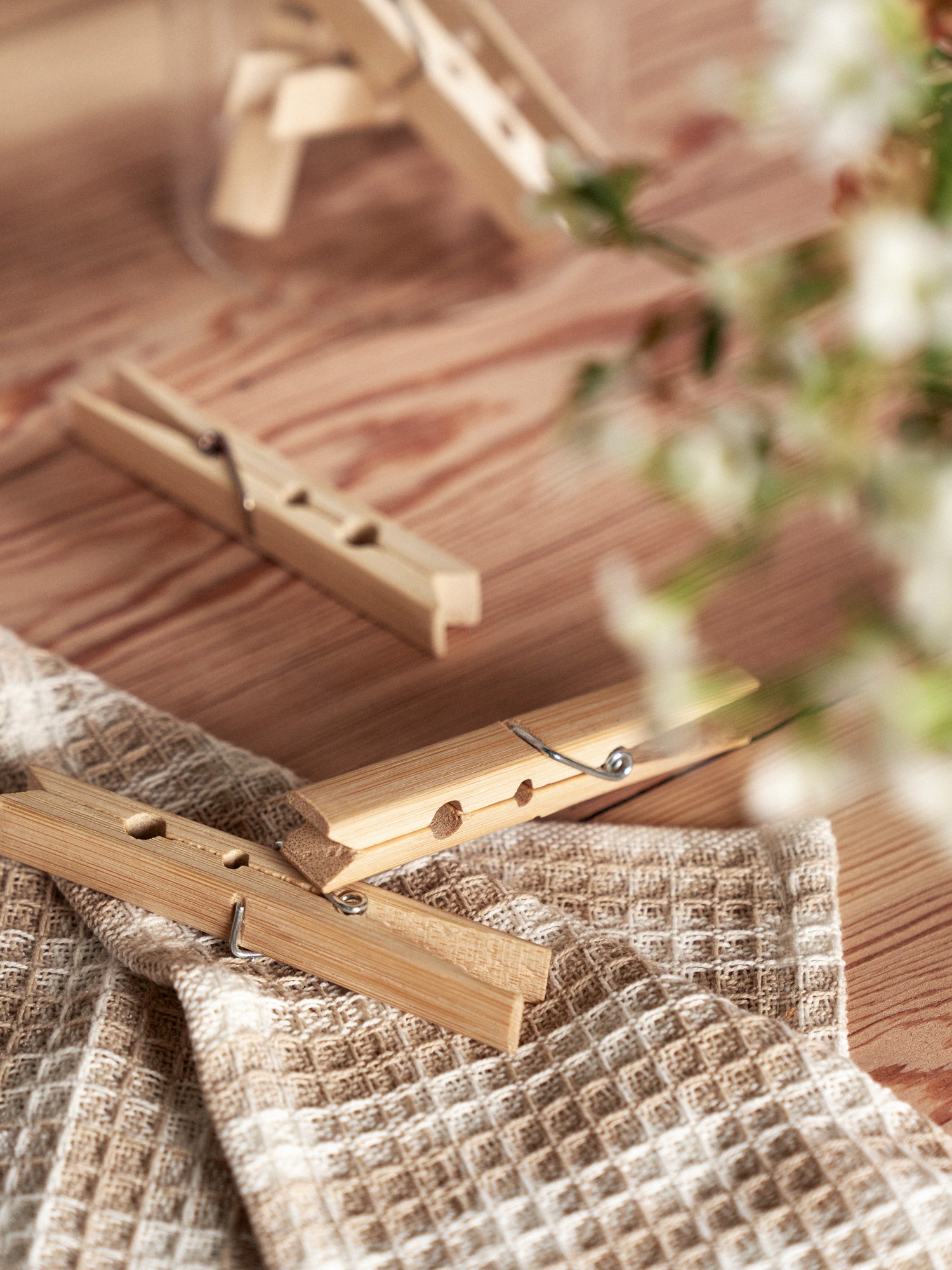 Clothing pegs Bamboo. 9.5 x 1.2 cm. 20 pcs.