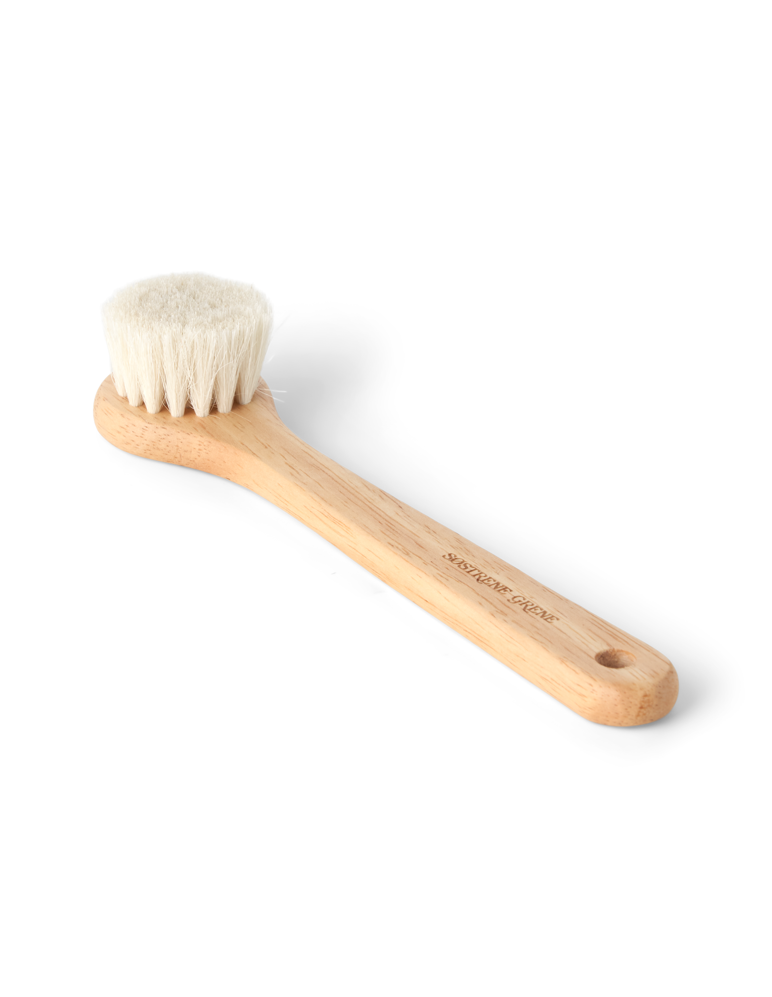 Face brush Rubber wood/horse hair. 18 x 3.9 cm.