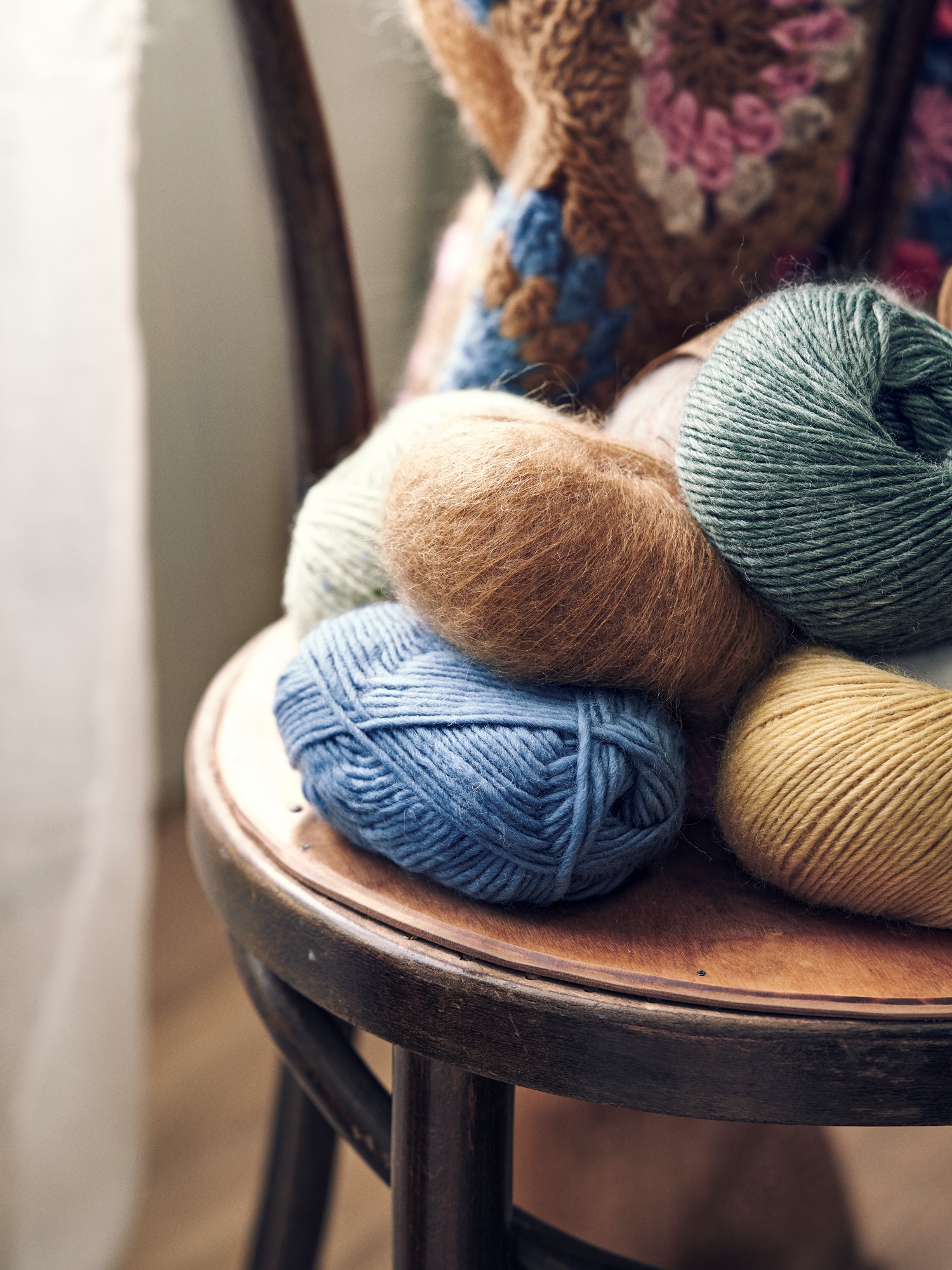 Mohair nylon yarn Mohair/nylon. 25 g.