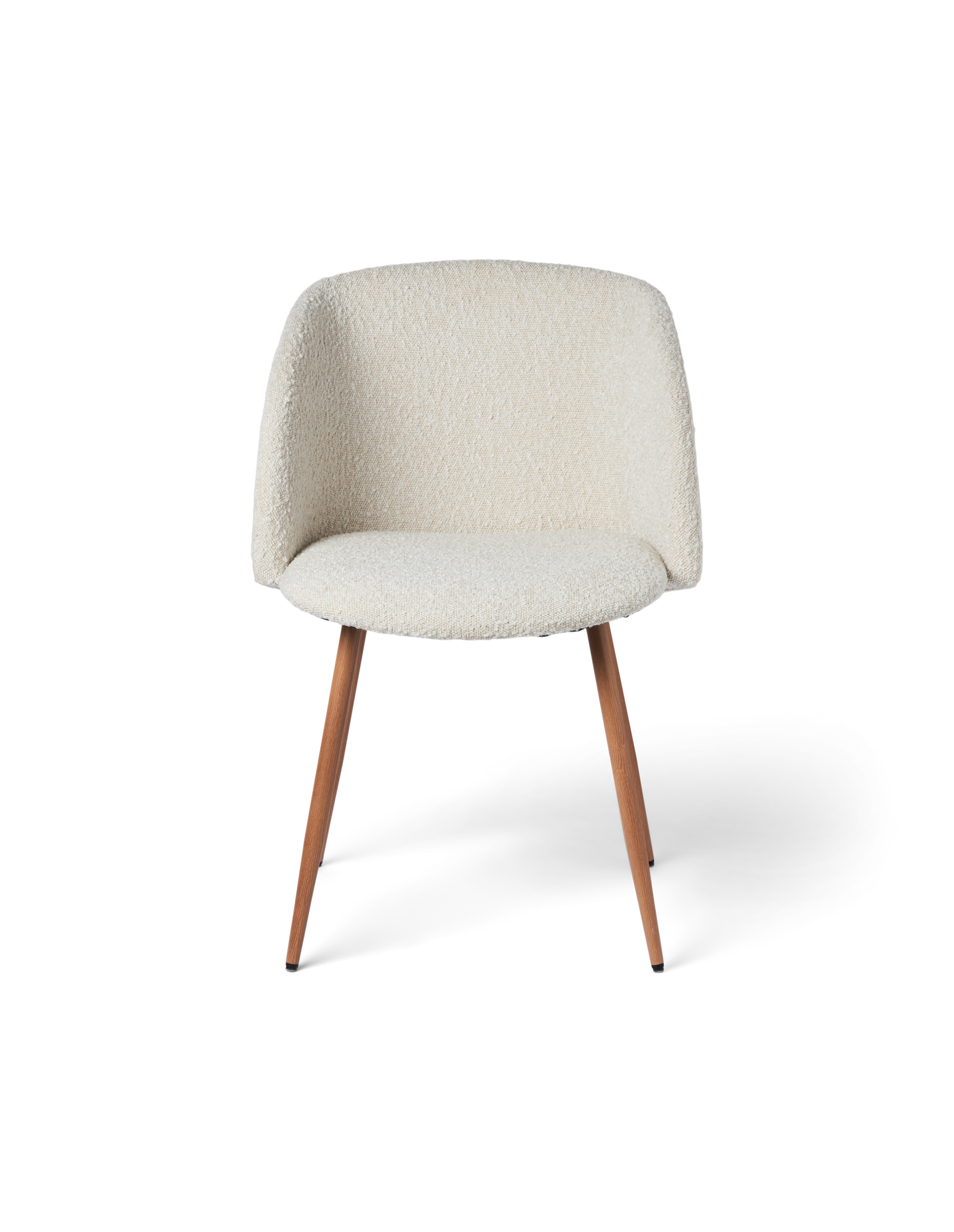 Chair with bouclé fabric Iron/polyester/polyurethane. 50 x 42,5 x 81 cm.