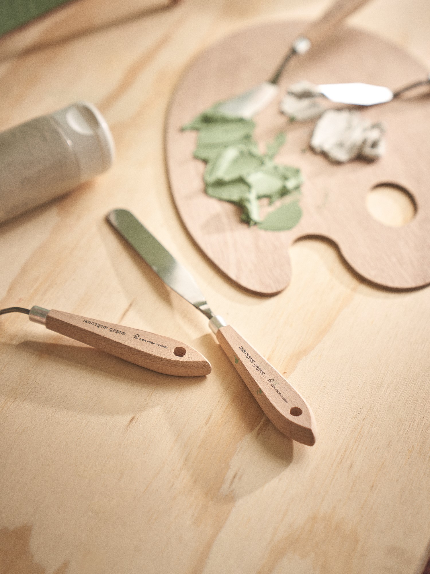 Painting spatula 17 Wood.