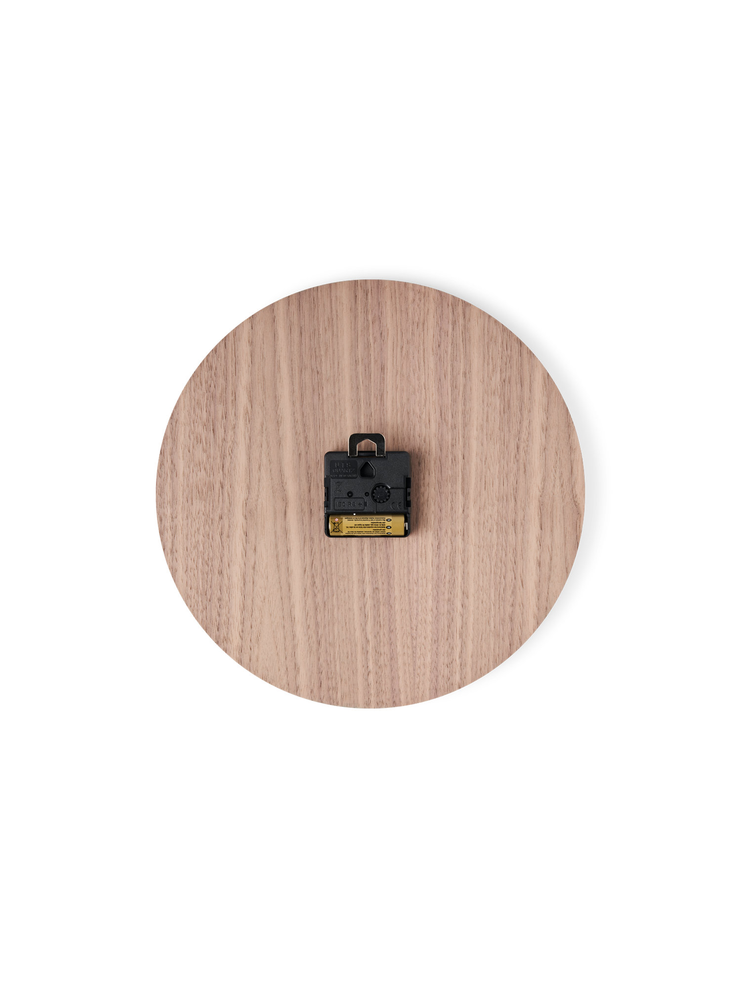 Wall Clock Walnut Ø28 Walnut veneer. Ø28.