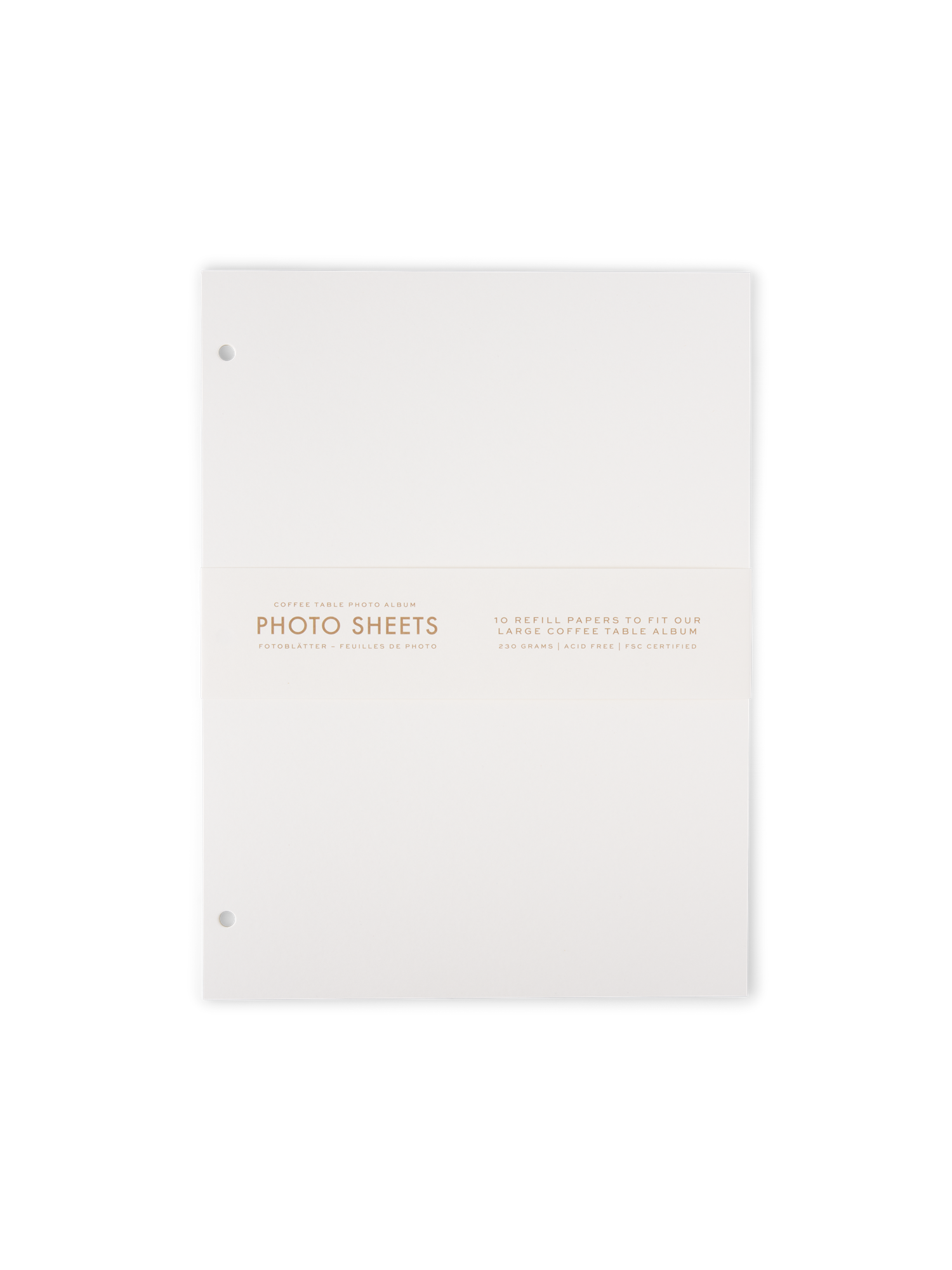 Photo sheets 10-pack Paper. Large. 28 x 21 cm. 10 sheets. 230 gsm.