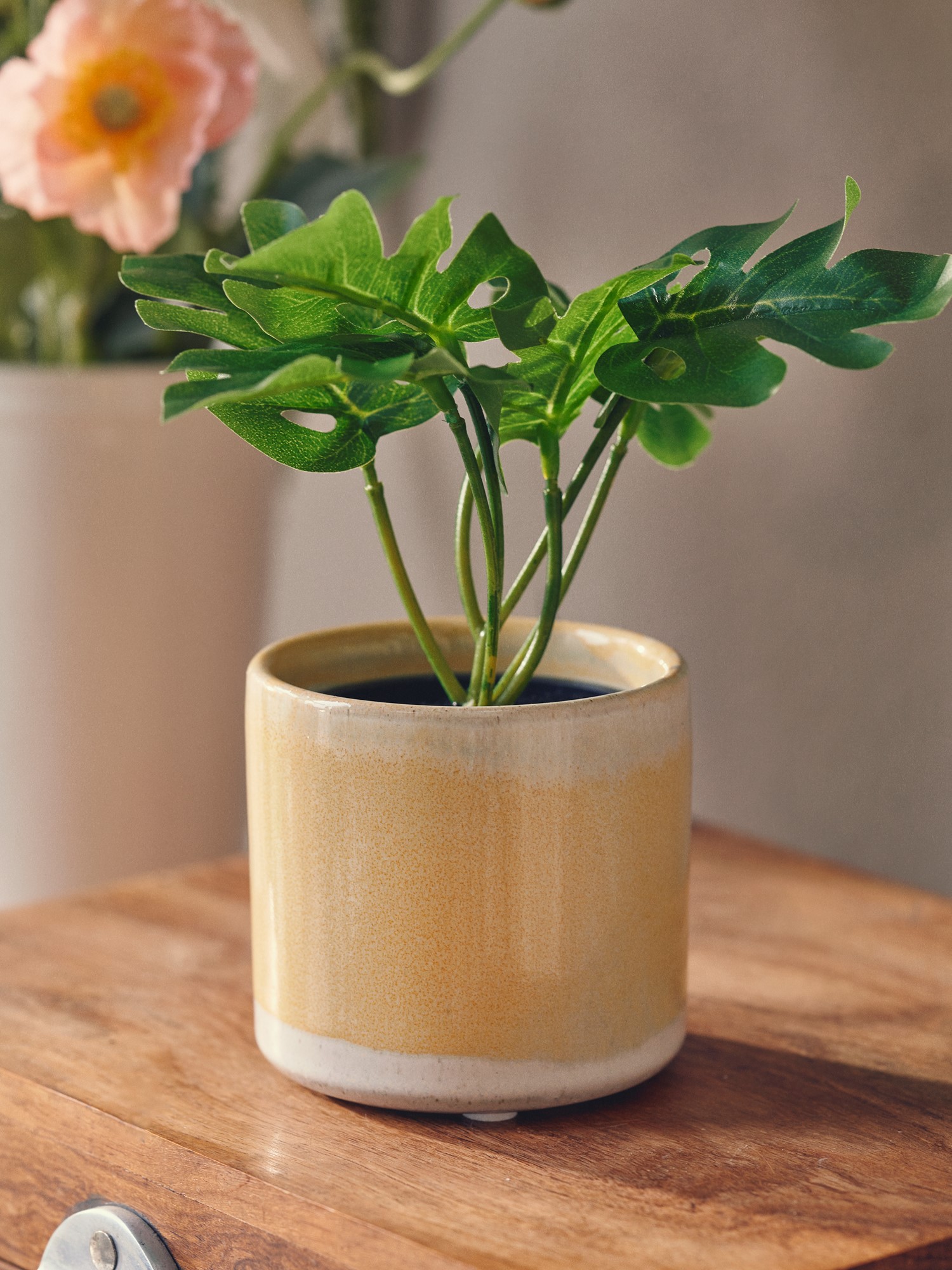 Artificial monstera in pot Ø7 x 6 cm.