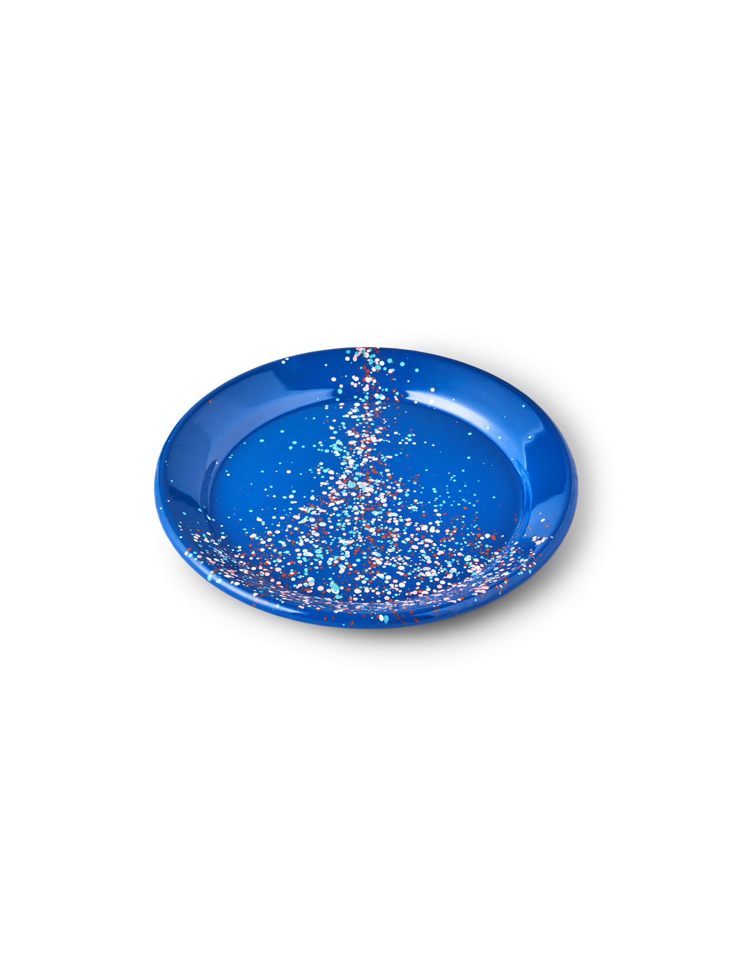 Flow Fest plate Ø25.5 - blue Enameled steel. Ø25.5 cm.