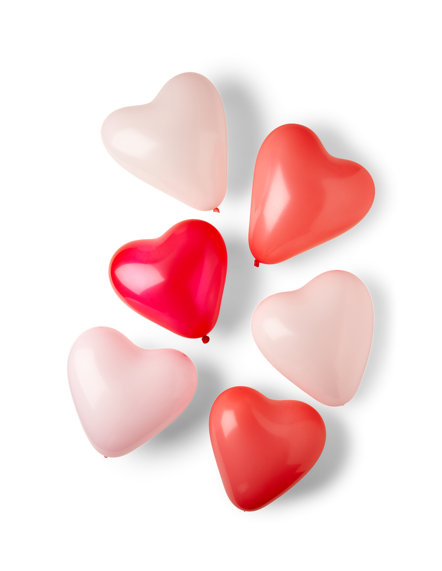 Heart-shaped balloons Latex. 30 cm. 6 pcs.