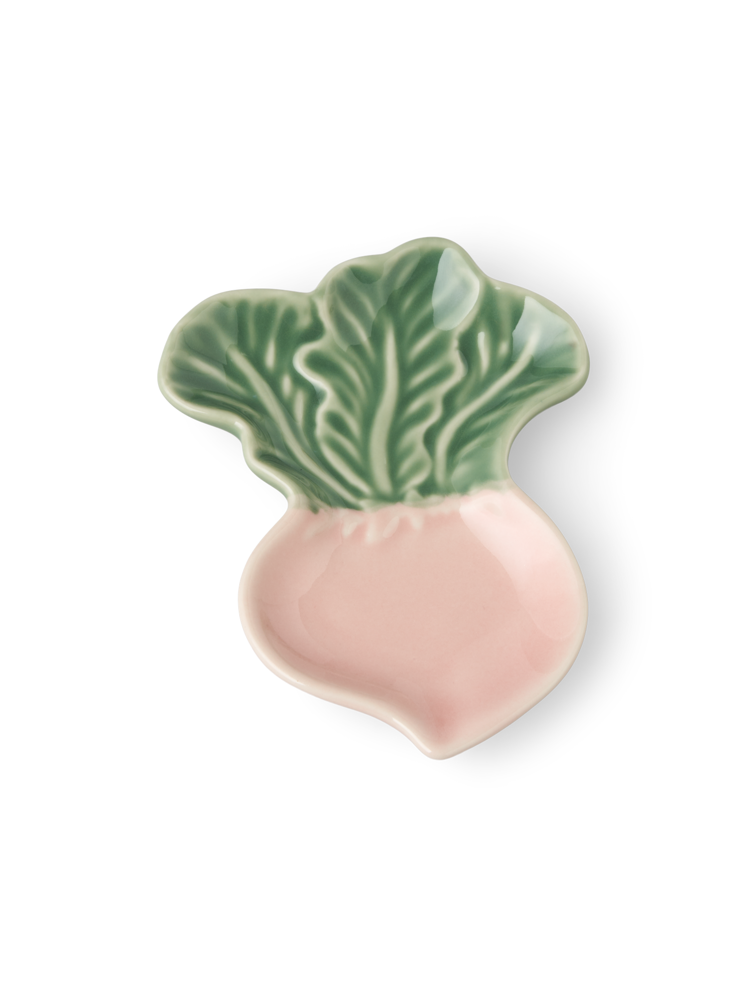 Radish-shaped dish Stoneware. 10.8 x 8.6 cm.