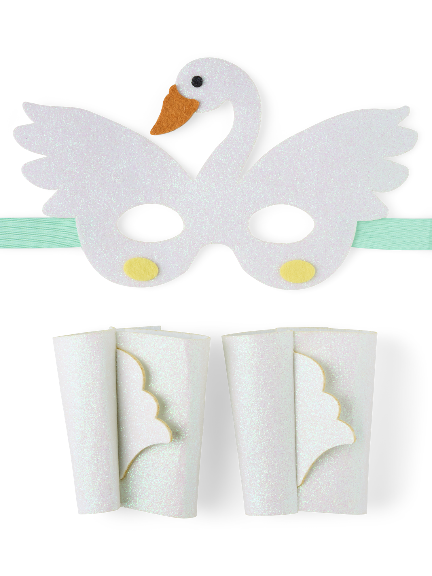 Dress-up mask and cuffs bird