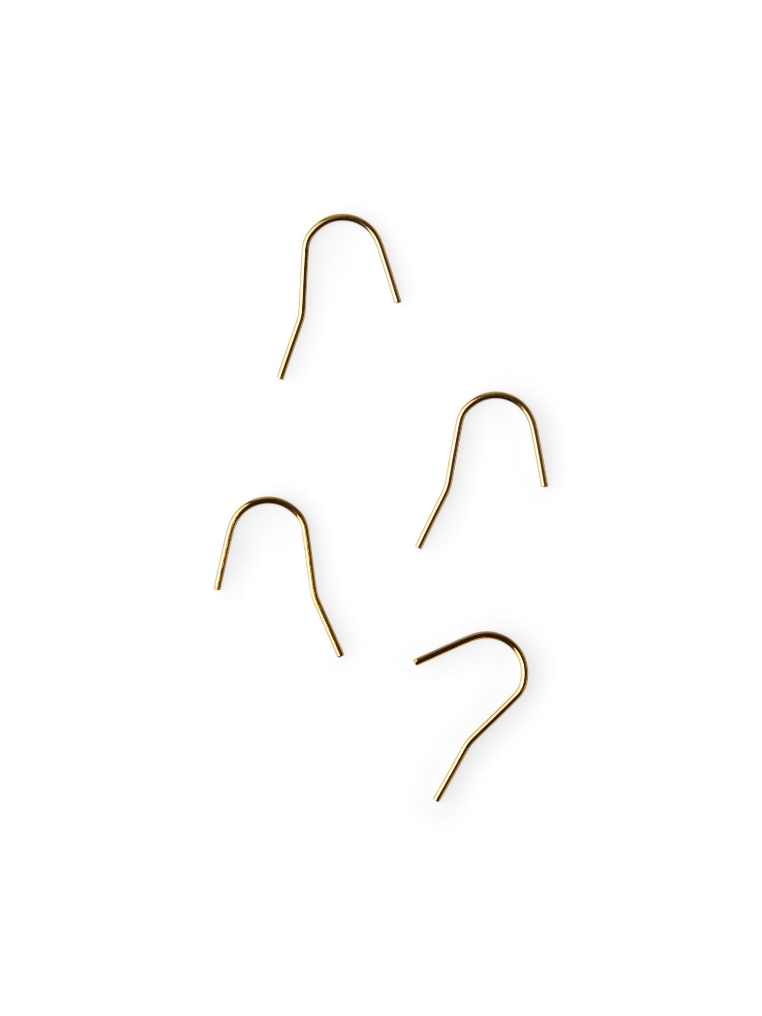 Earring hooks for half-drilled beads 925 sterling silver. 2.3 cm. 4 pcs.