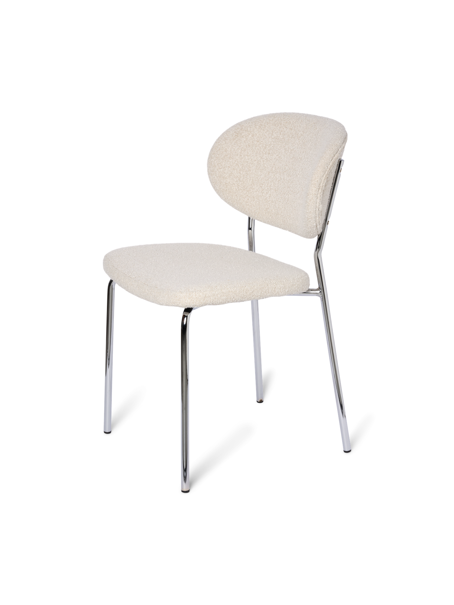 Chair with bouclé fabric 47 x 43.5 x 87.5 cm.