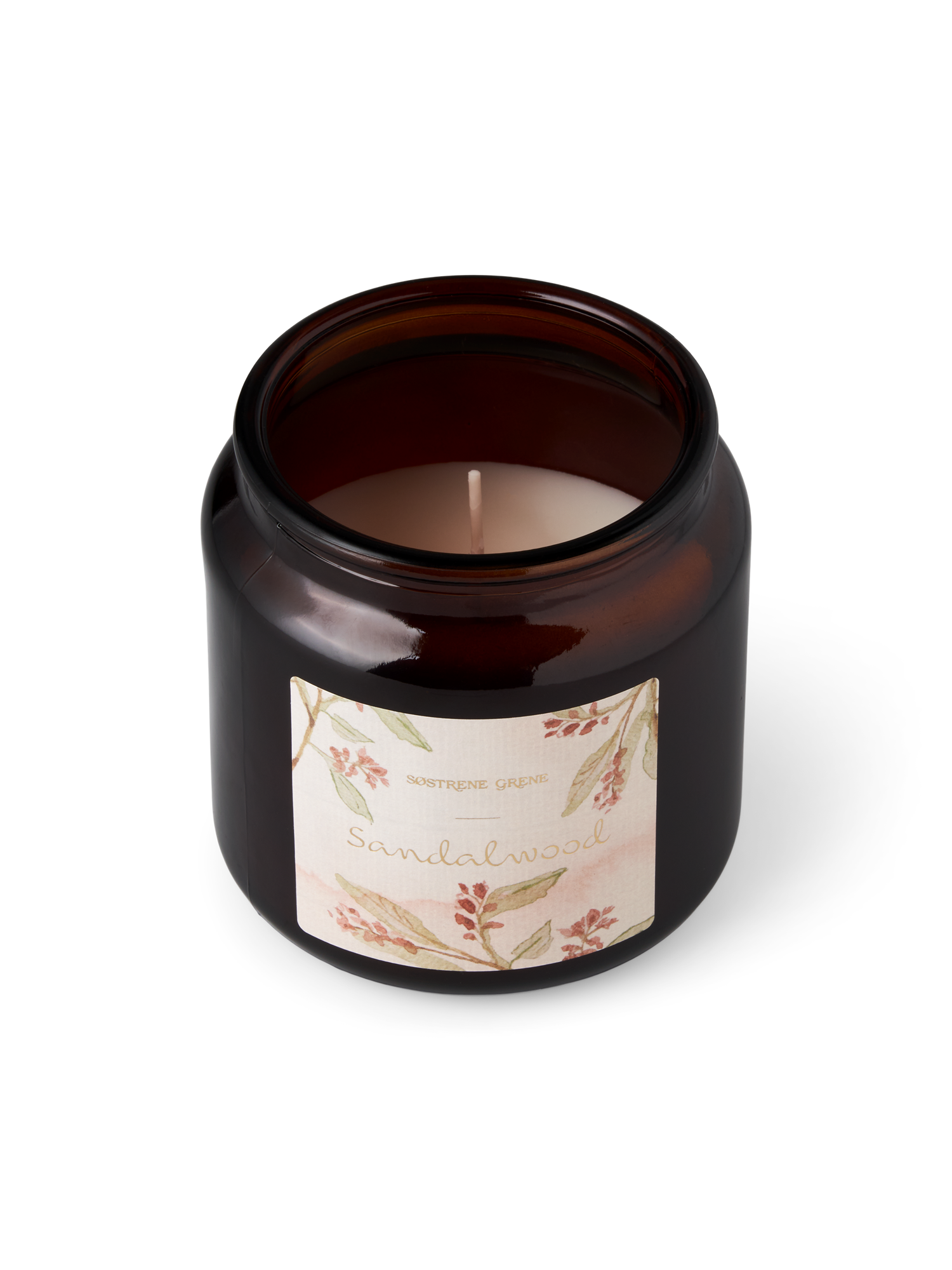 Scented candle Sandalwood Rapeseed wax/scent/glass/. 70 hours.