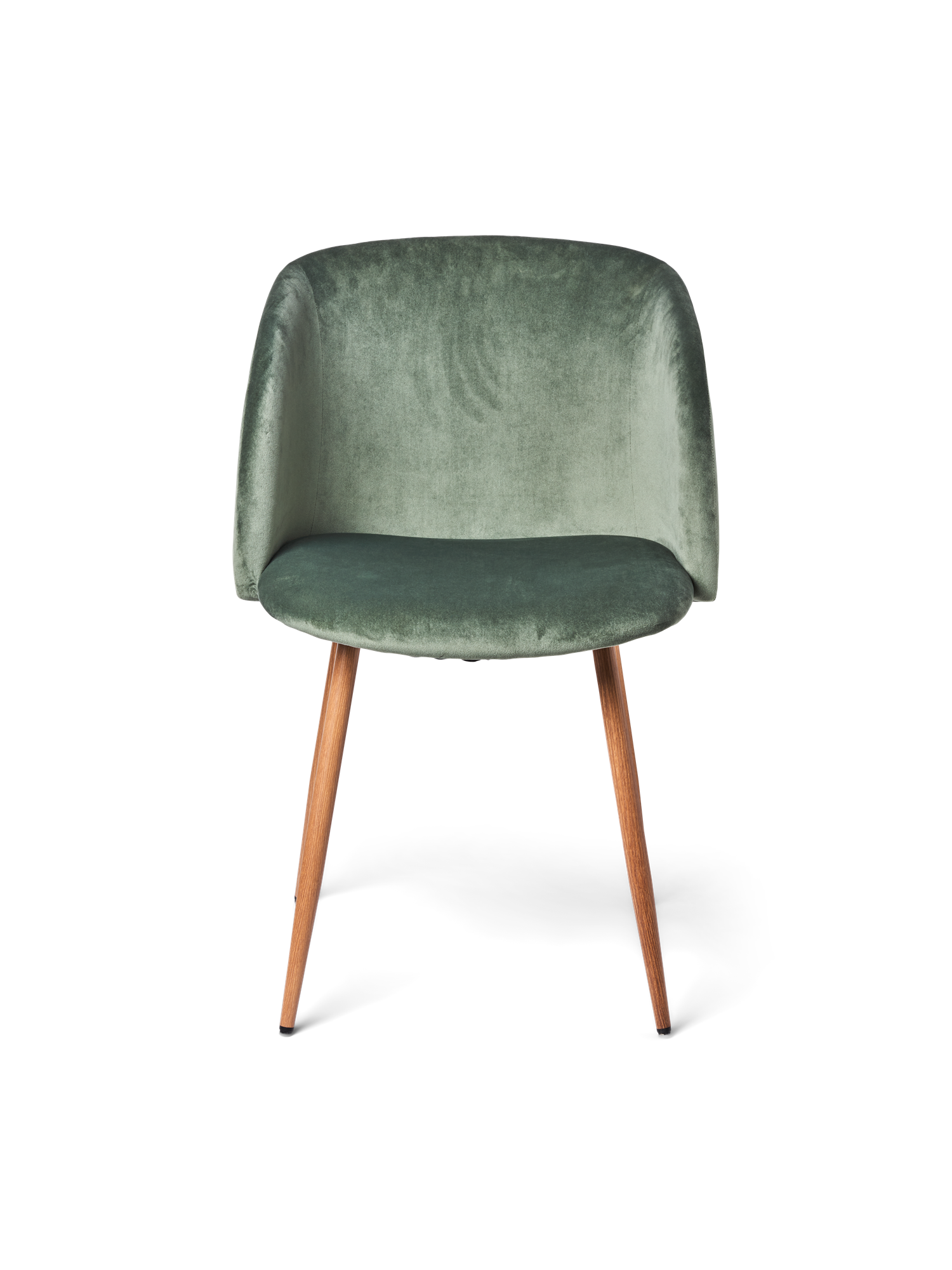 Velvet chair Polyester/poplar wood/iron. 54 x 47 x 81 cm.