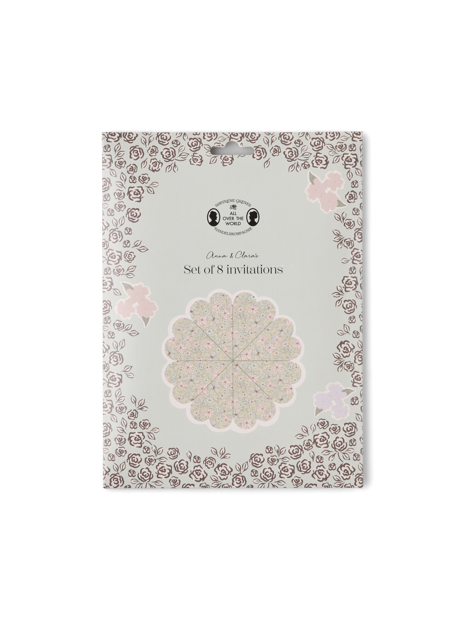 Invitations set Paper. 8 cards and envelopes.