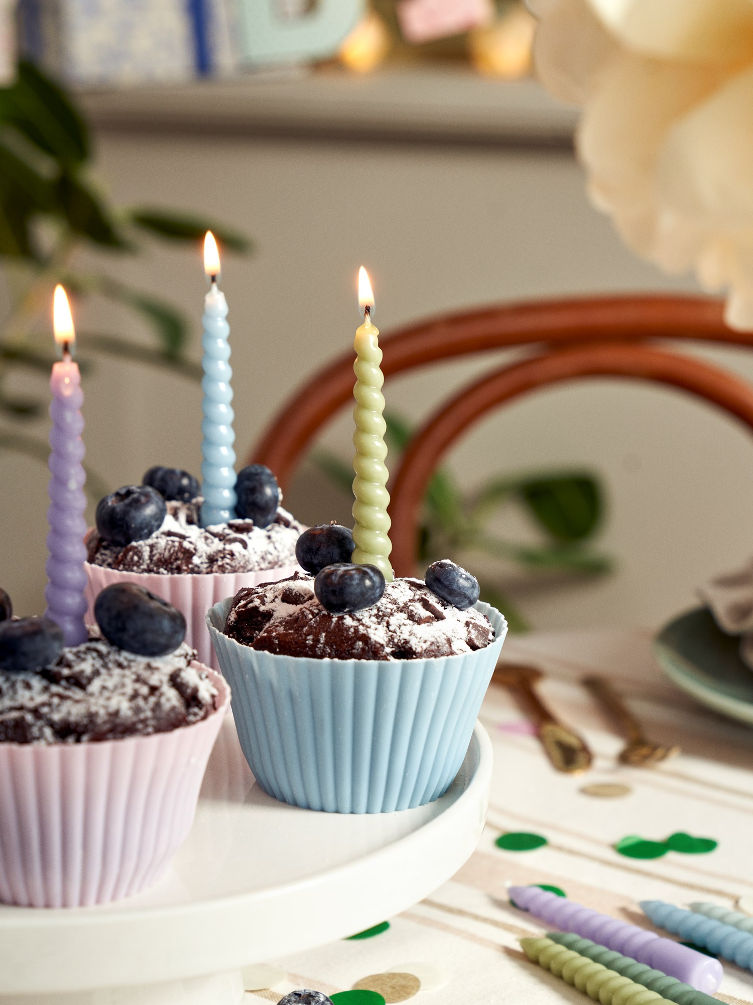 Twisted candles 10 cm Paraffin/cotton. ⌀1.2 x 10 cm. 10 pcs.