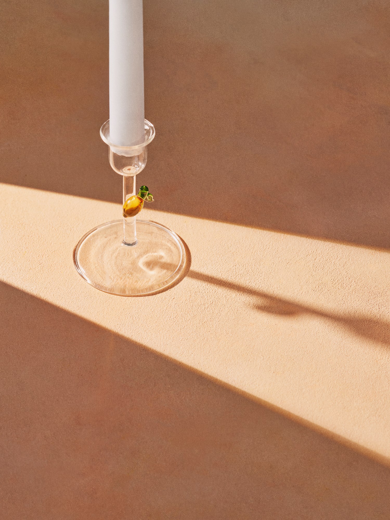 Candleholder Glass. Ø9 x 10 cm.