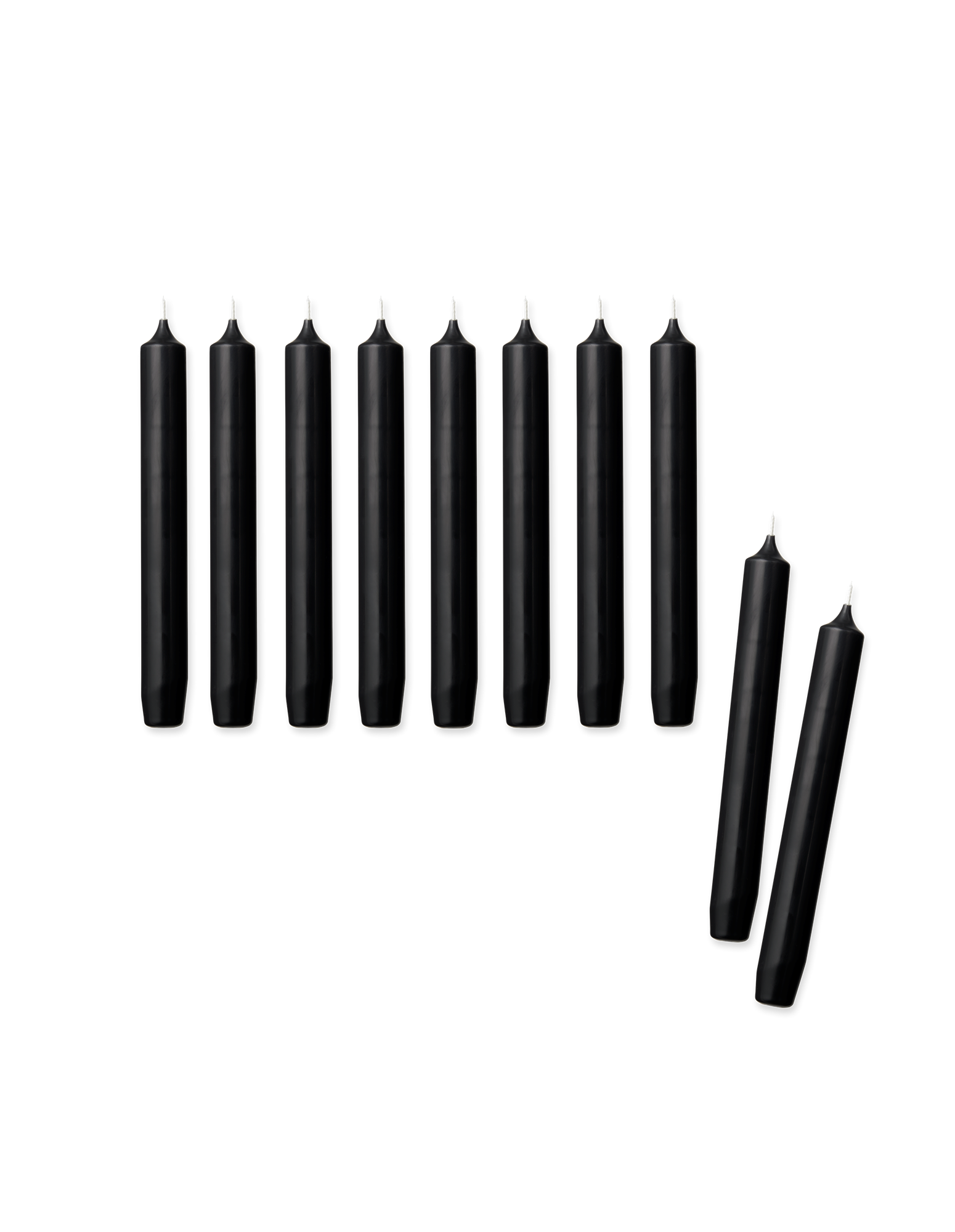 Taper candles 19 cm 10 pcs Paraffin. Ø2,2 x 19 cm. 10 pcs.