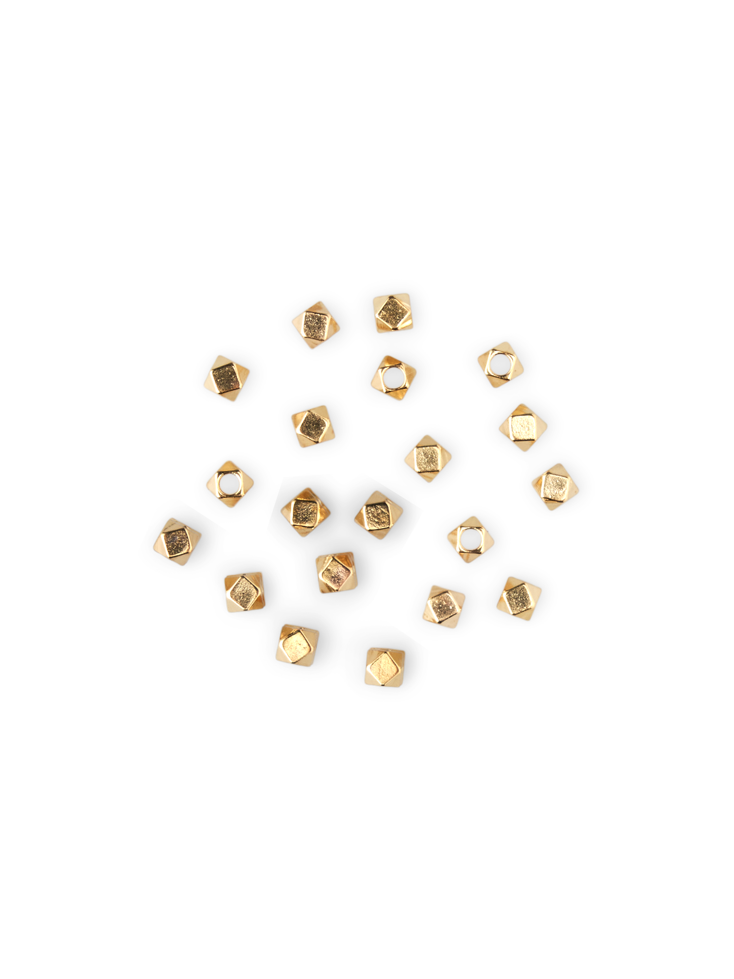 Cube beads Metal. Ø3 cm. 20 pcs.