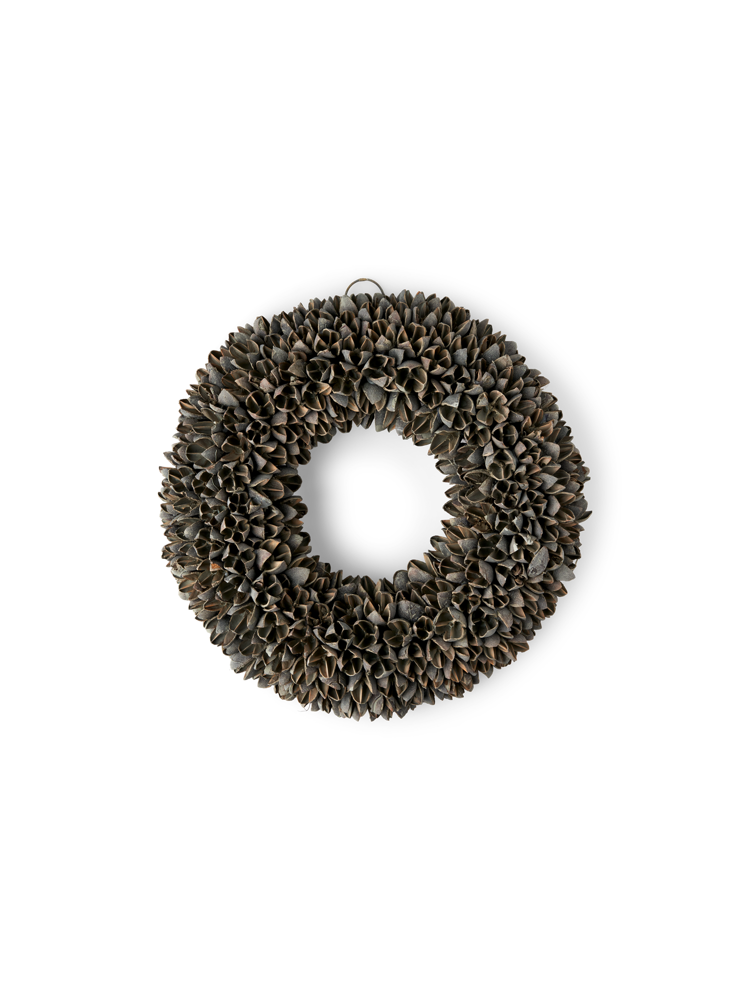 Bakuli wreath Ø30 Bakuli pods/coconut fibre. Ø30 cm.