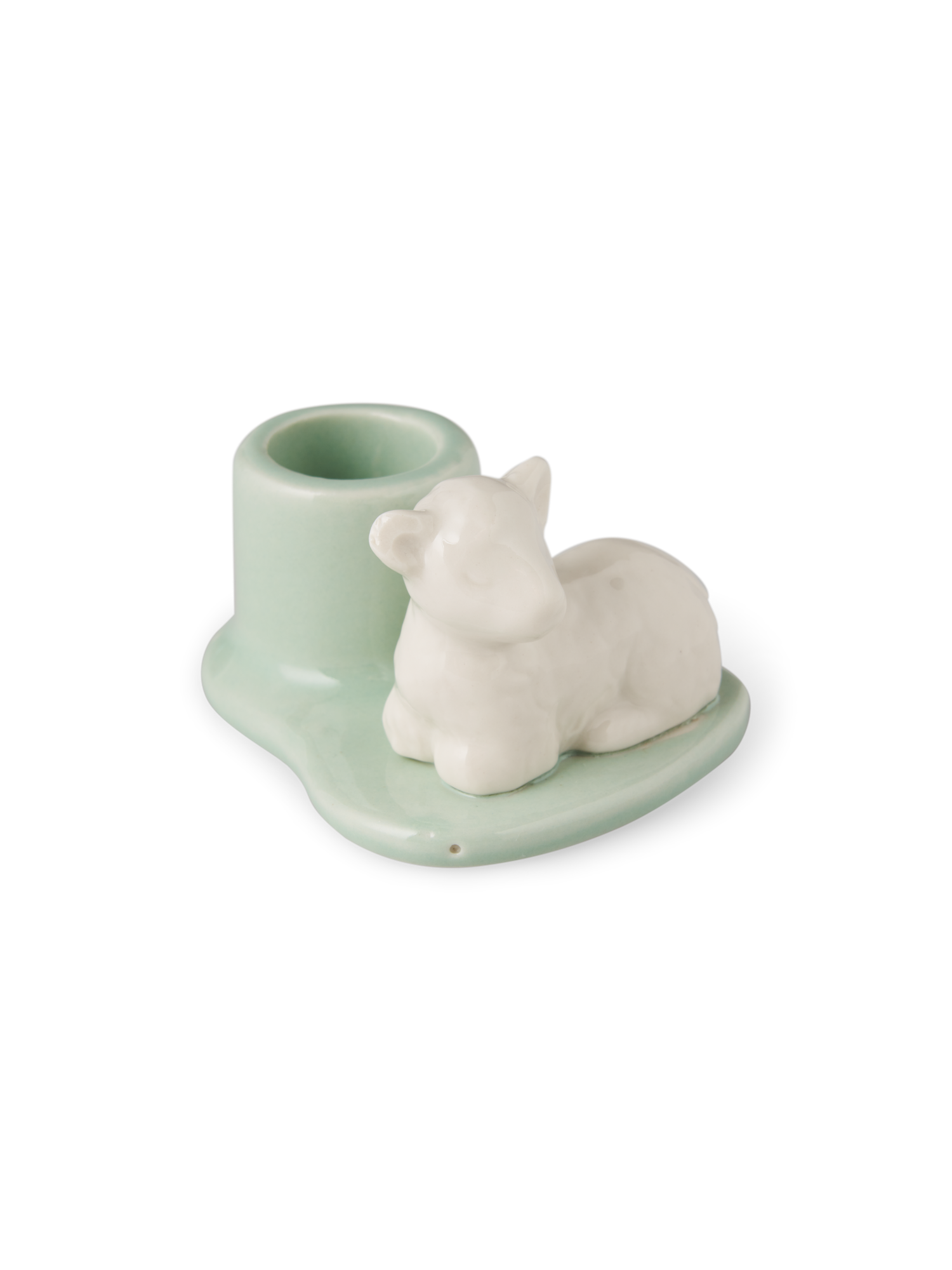 Candleholder Porcelain. 7.4 x 6 cm.