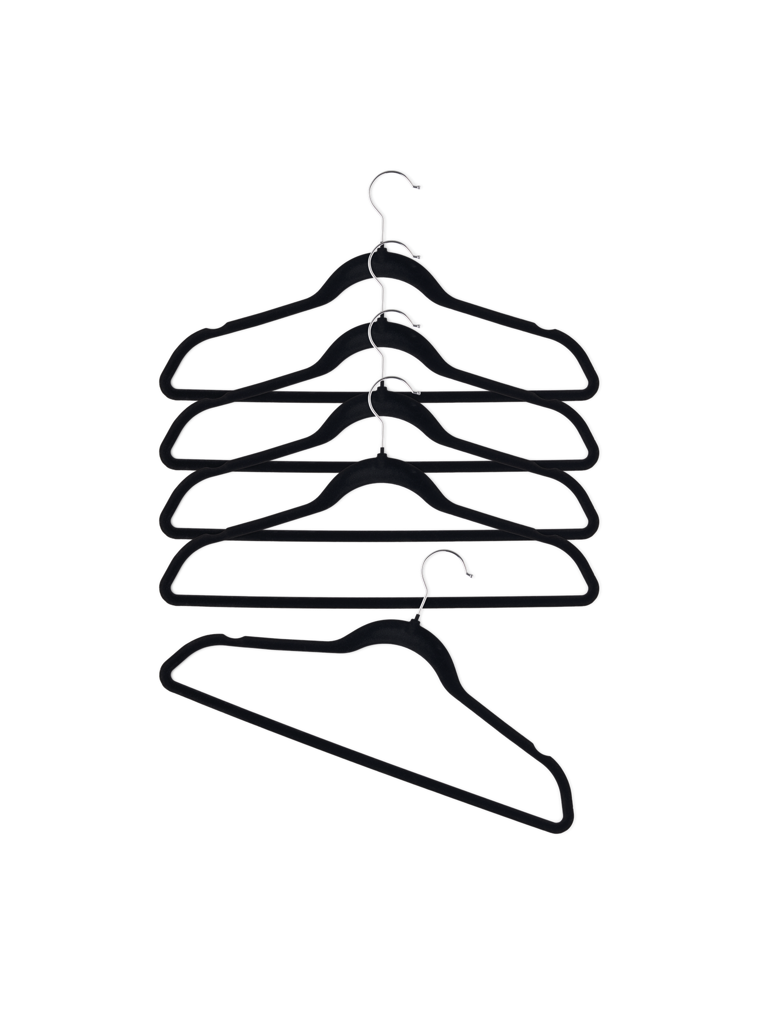 Velvet clothes hangers 5 pcs 0.4 x 22.5 x 44.5 cm.