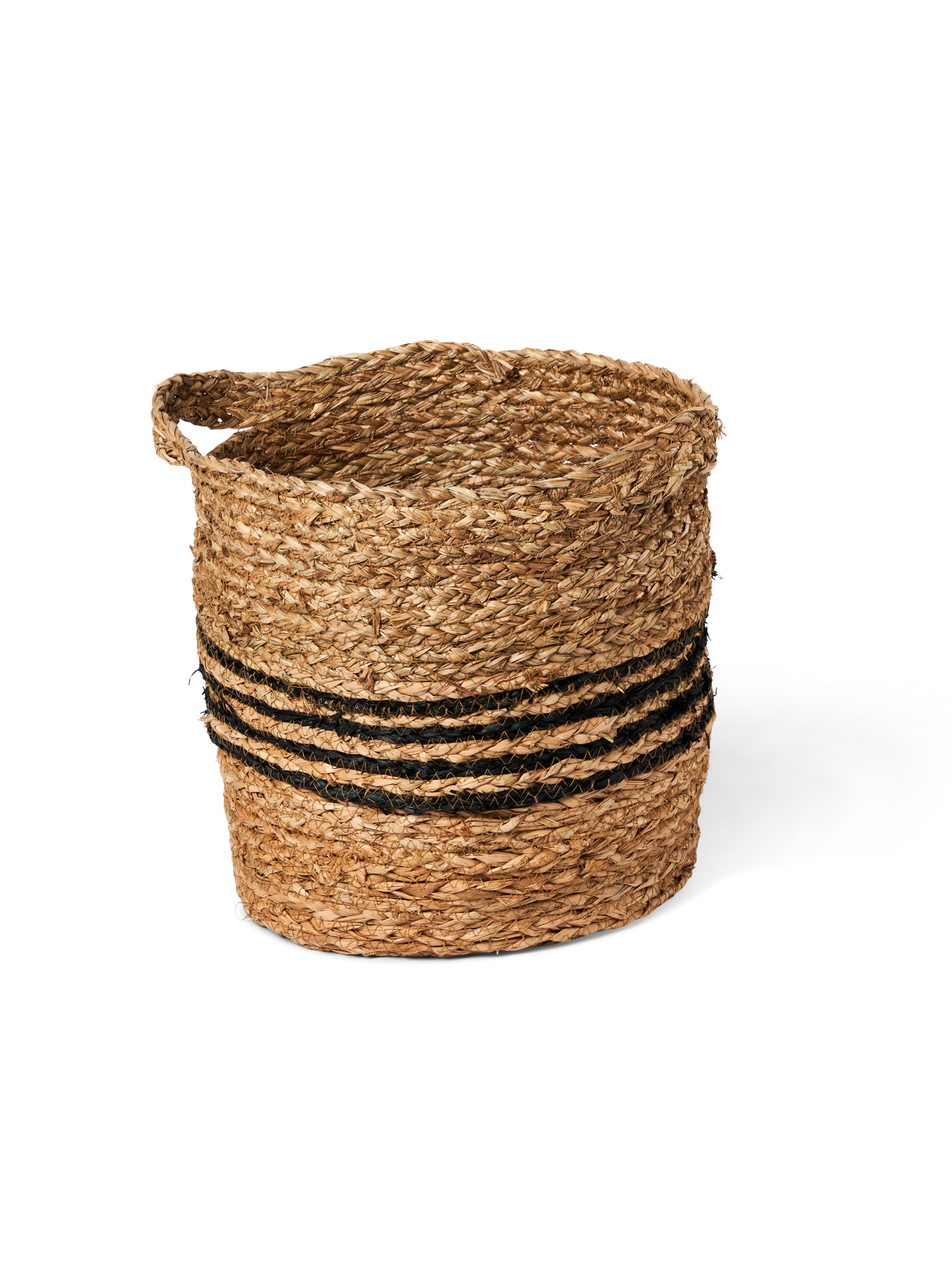 Basket with handles Cattail straw. 32 x 28 cm.