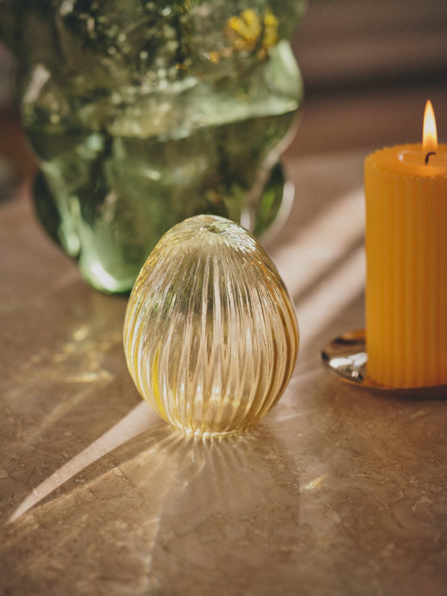 Decorative egg Glass. Ø8 x 10 cm.