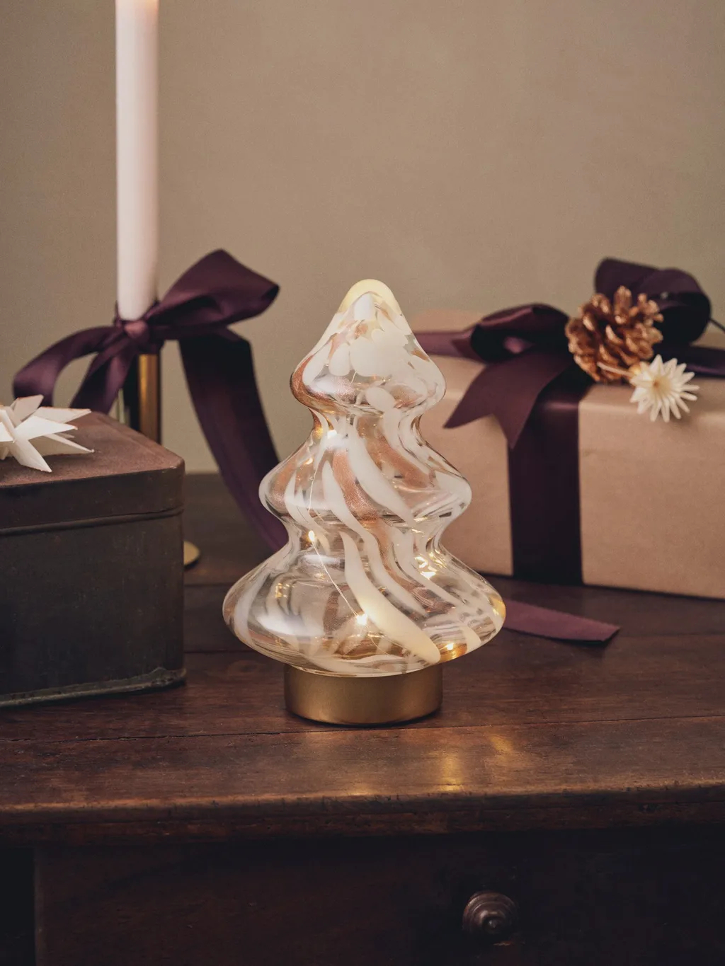 Sapin de Noël ornemental avec LED