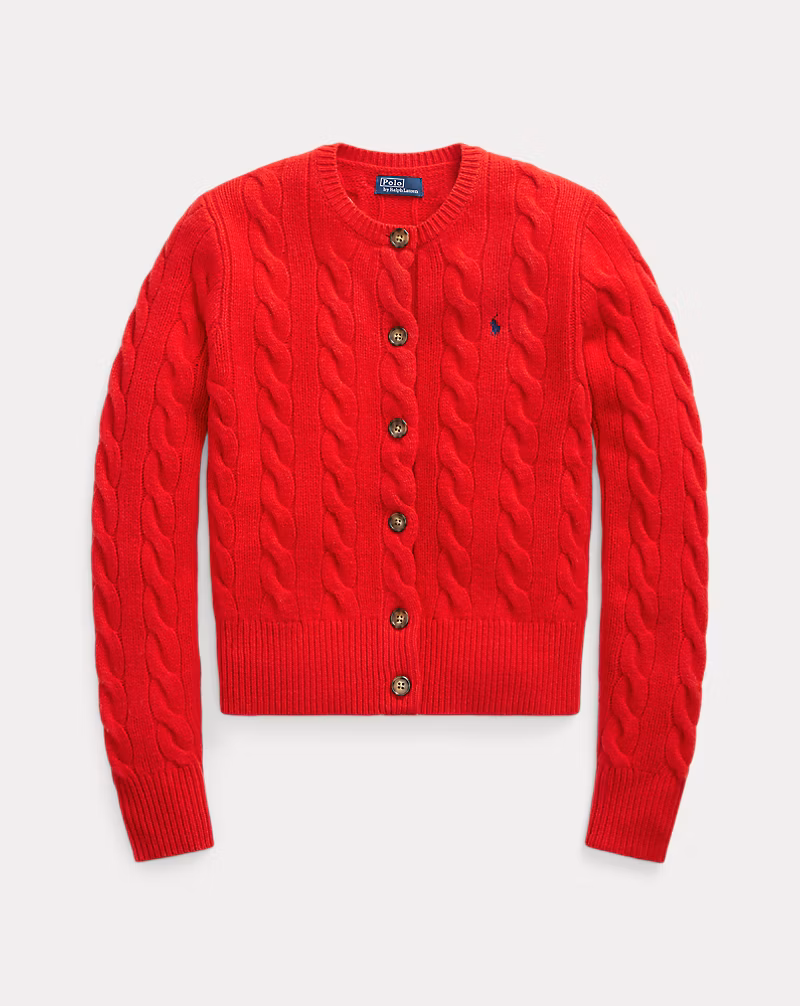Cable-Knit Wool-Cashmere Cardigan
