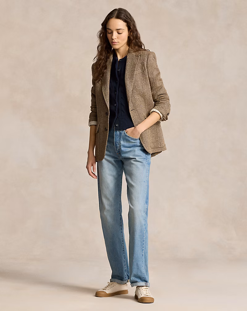 Cable-Knit Cotton Crewneck Cardigan