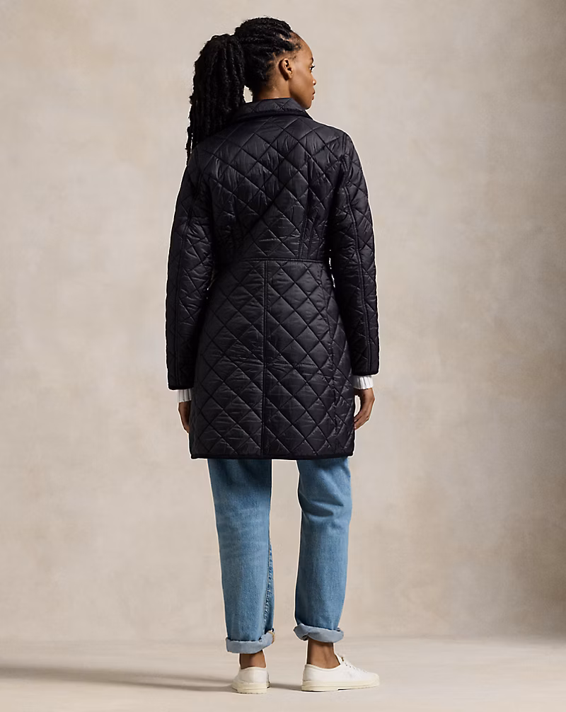 Water-Repellent Quilted Coat