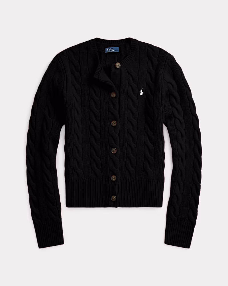 Cable-Knit Wool-Cashmere Cardigan