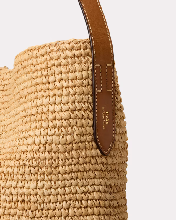 Pony Raffia Bellport Sling Bucket Bag