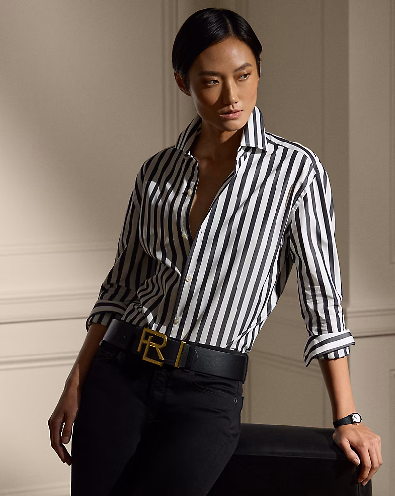 Capri Relaxed Fit Striped Cotton Shirt