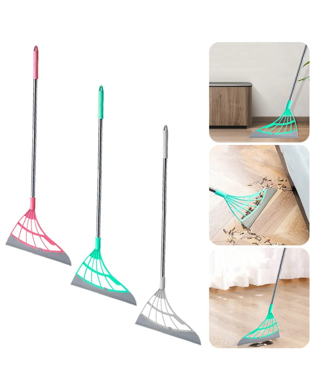 Squeeze Silicone Broom Sweeping Water And Pet Hair