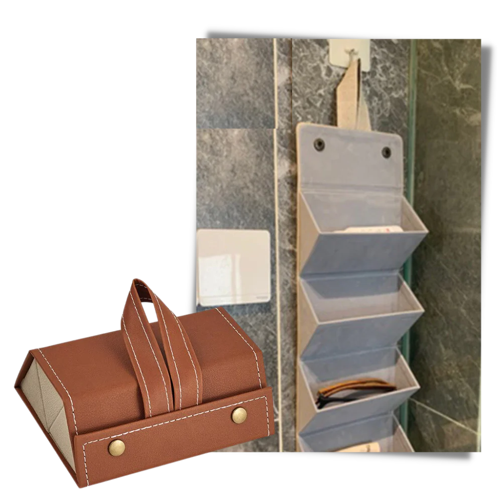 Multiple Glasses Leather Storage Case