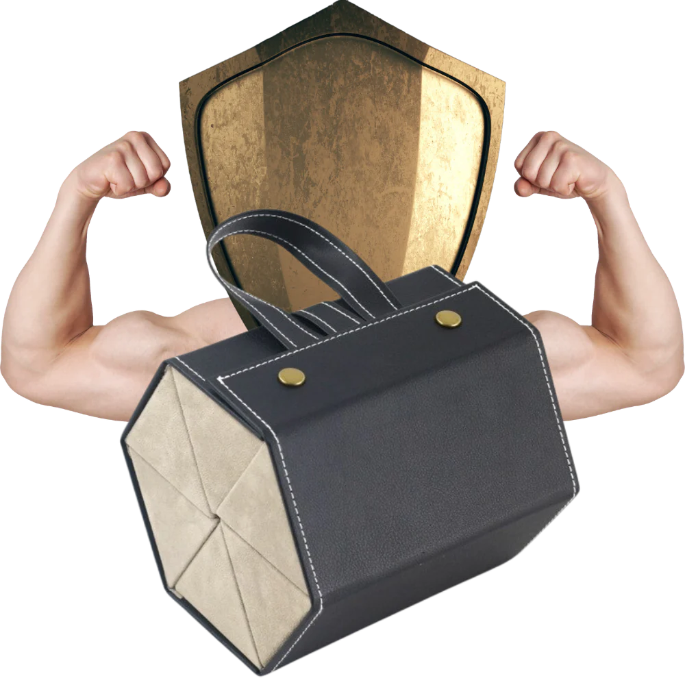 Multiple Glasses Leather Storage Case