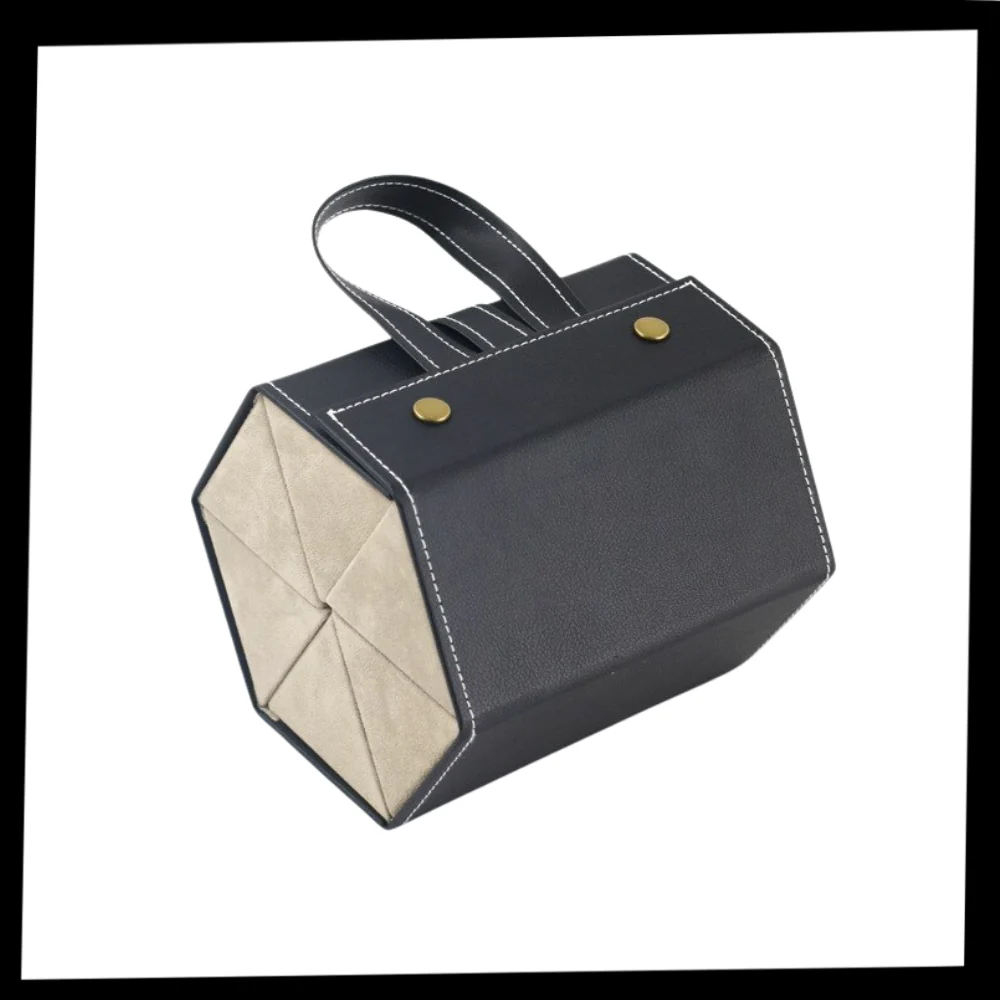 Multiple Glasses Leather Storage Case