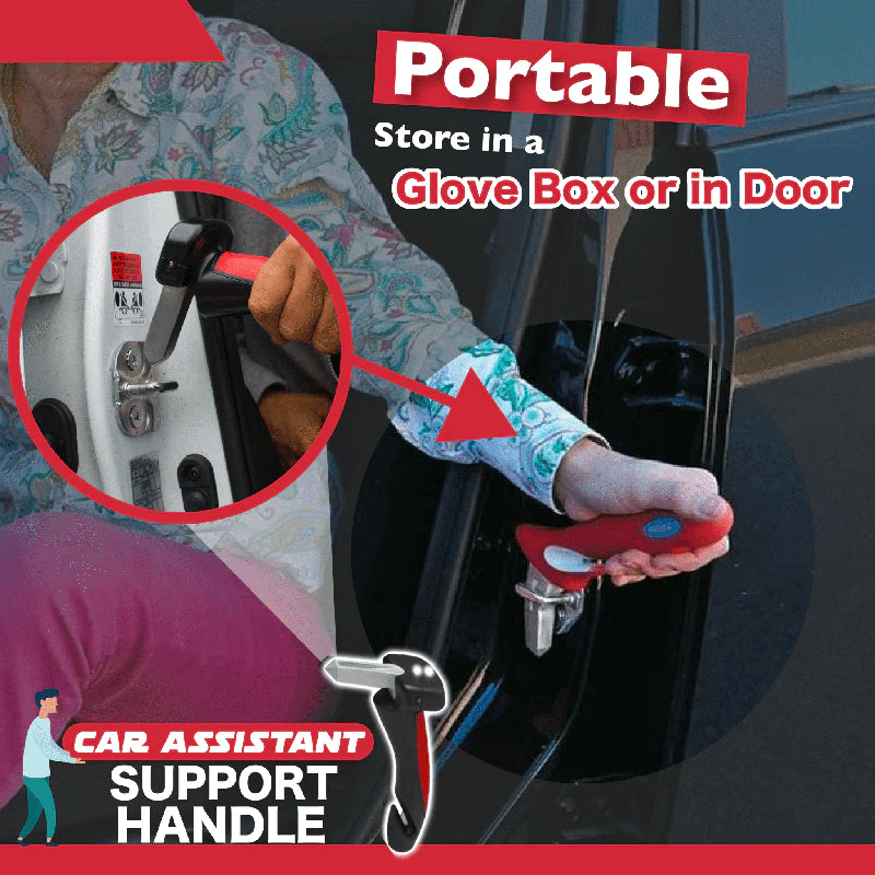All-in-One Car Cane Door Handle and Mobility Aid with Built in LED Flashlight