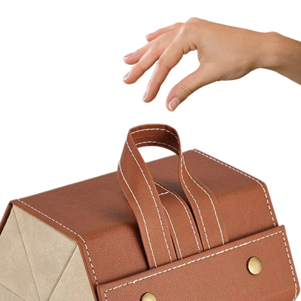 Multiple Glasses Leather Storage Case