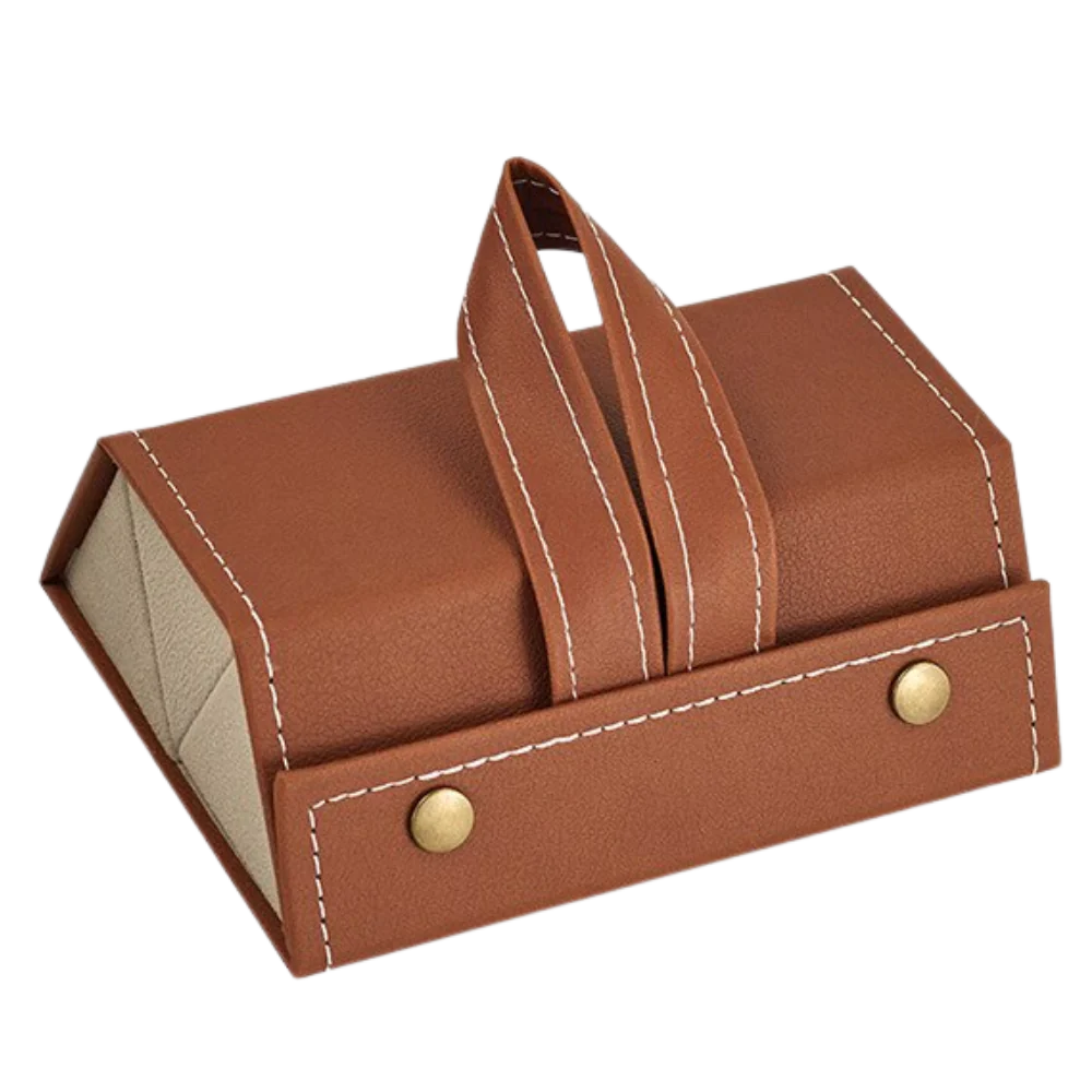 Multiple Glasses Leather Storage Case