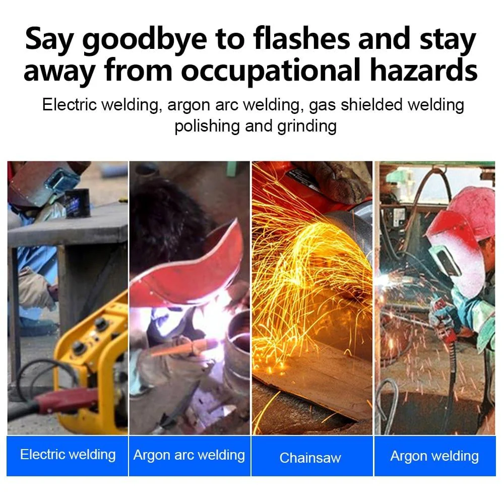 Auto Dimming Welding Glasses (With 5 lenses)