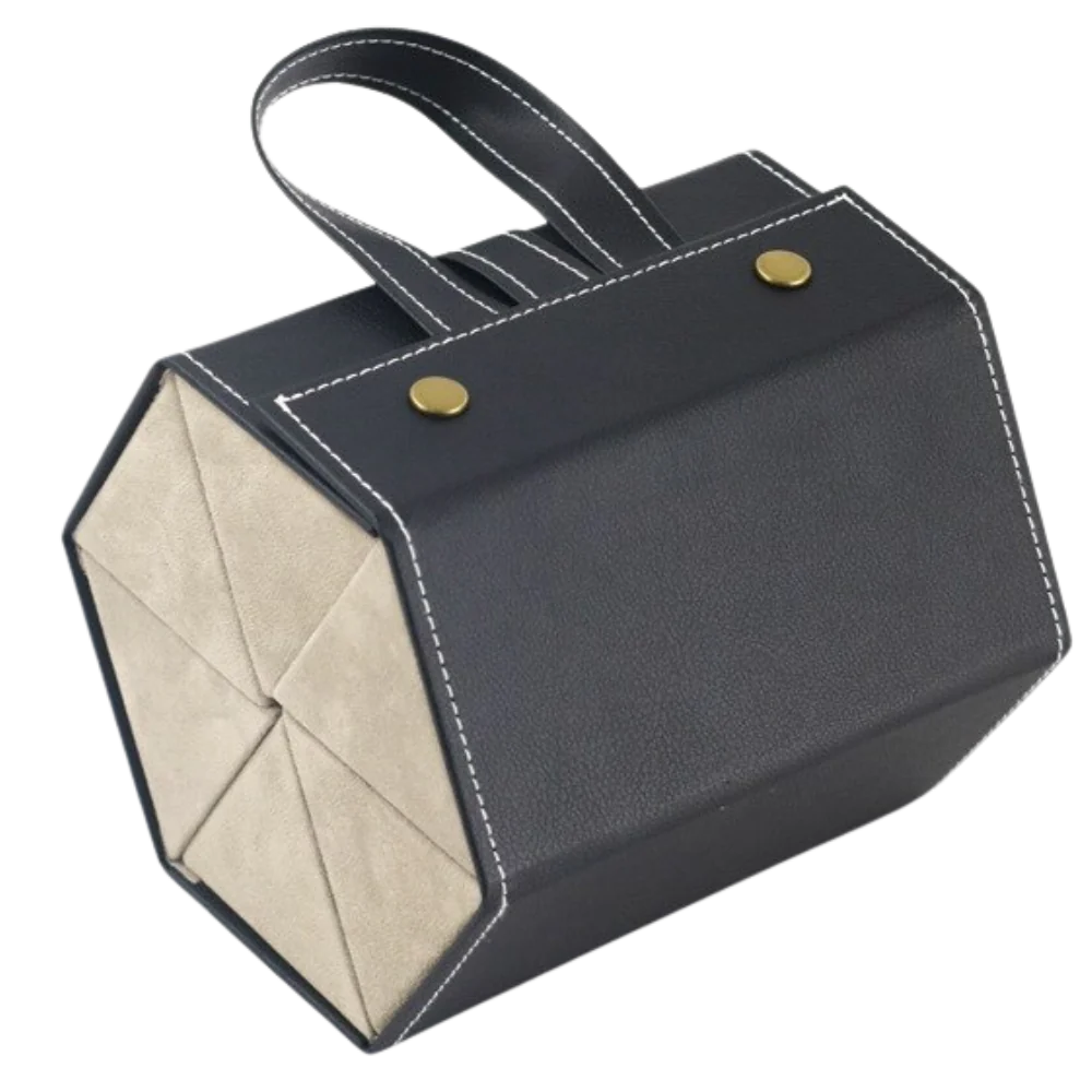 Multiple Glasses Leather Storage Case