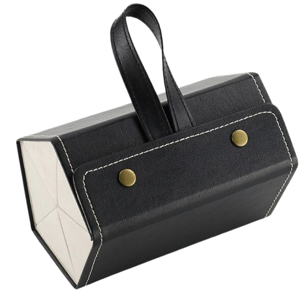 Multiple Glasses Leather Storage Case
