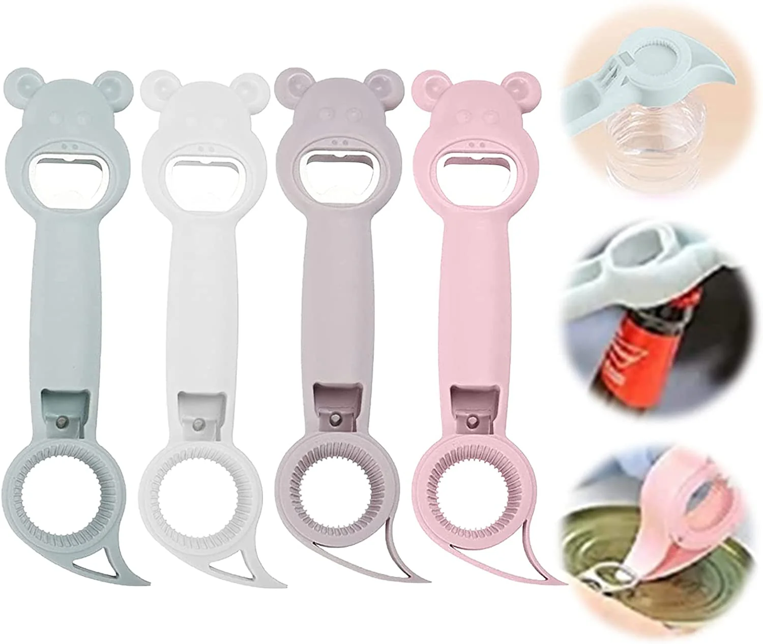 Multifunctional 4-in-1 Bottle Opener