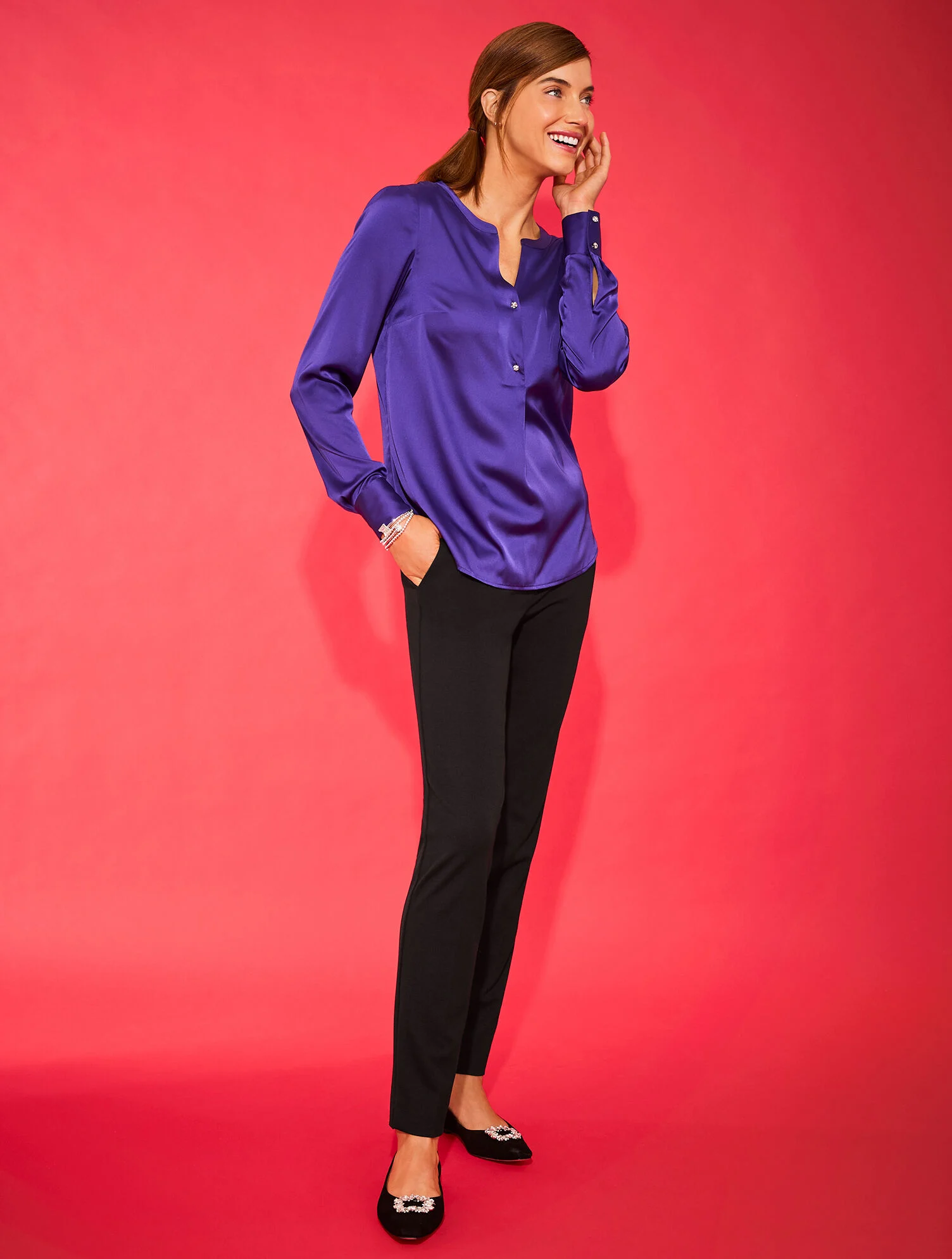 Talbots Hampshire Straight Ankle Pants